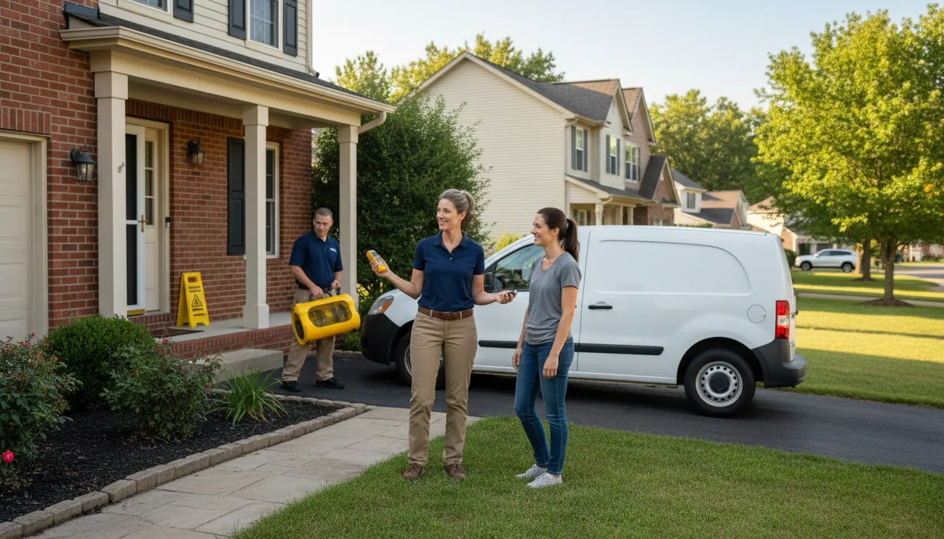 Water restoration image for Dehumidification And Cleanup Services in Quinton, AL